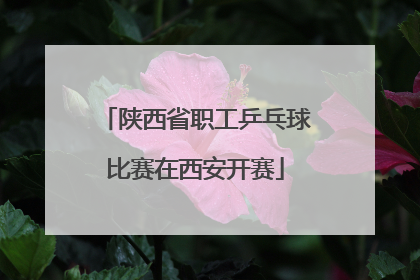 陕西省职工乒乓球比赛在西安开赛