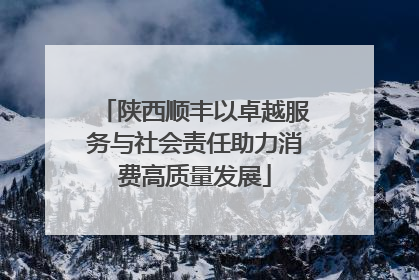 陕西顺丰以卓越服务与社会责任助力消费高质量发展