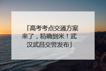 高考考点交通方案来了，精确到米！武汉武昌交警发布