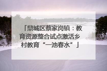 鼎城区蔡家岗镇：教育资源整合试点激活乡村教育“一池春水”