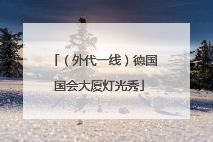 （外代一线）德国国会大厦灯光秀