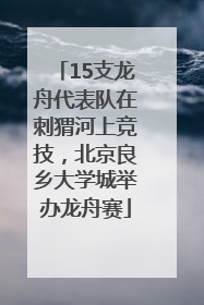 15支龙舟代表队在刺猬河上竞技，北京良乡大学城举办龙舟赛