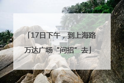 17日下午，到上海路万达广场“问招”去