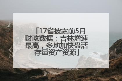 17省披露前5月财政数据：吉林增速最高，多地加快盘活存量资产资源