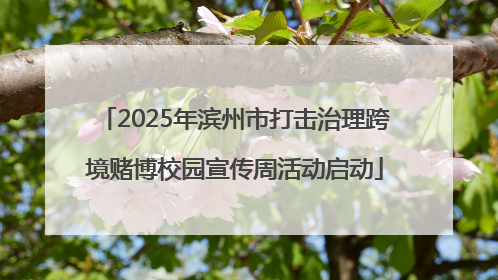 2025年滨州市打击治理跨境赌博校园宣传周活动启动