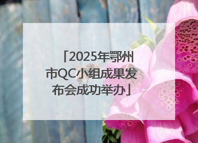 2025年鄂州市QC小组成果发布会成功举办