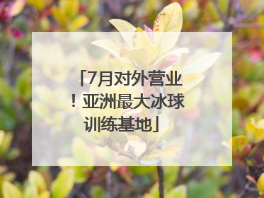 7月对外营业！亚洲最大冰球训练基地