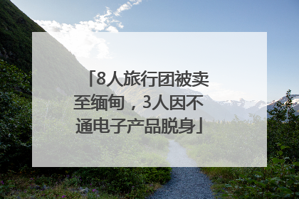 8人旅行团被卖至缅甸，3人因不通电子产品脱身