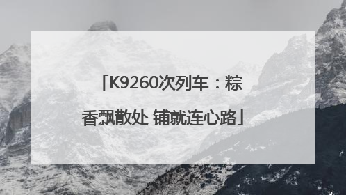 K9260次列车：粽香飘散处 铺就连心路